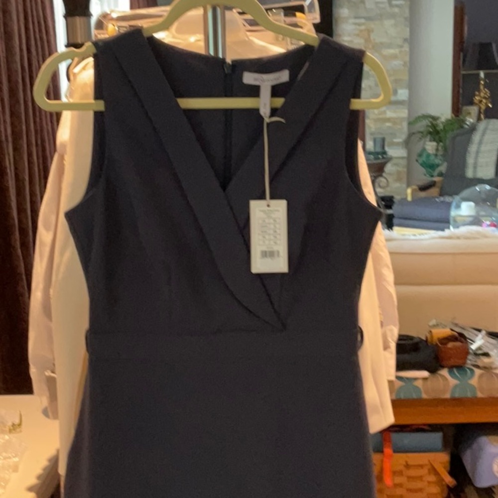 Chic Navy Sleeveless Midi Dress